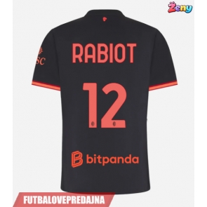 Lacne Ženy Futbalové dres AC Milan Adrien Rabiot #12 2026-27 Krátky Rukáv - Tretina